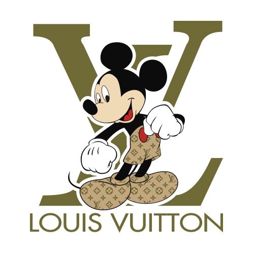 Mickey Louis Vuitton- Vetor Estampa Pronta para Camisetas